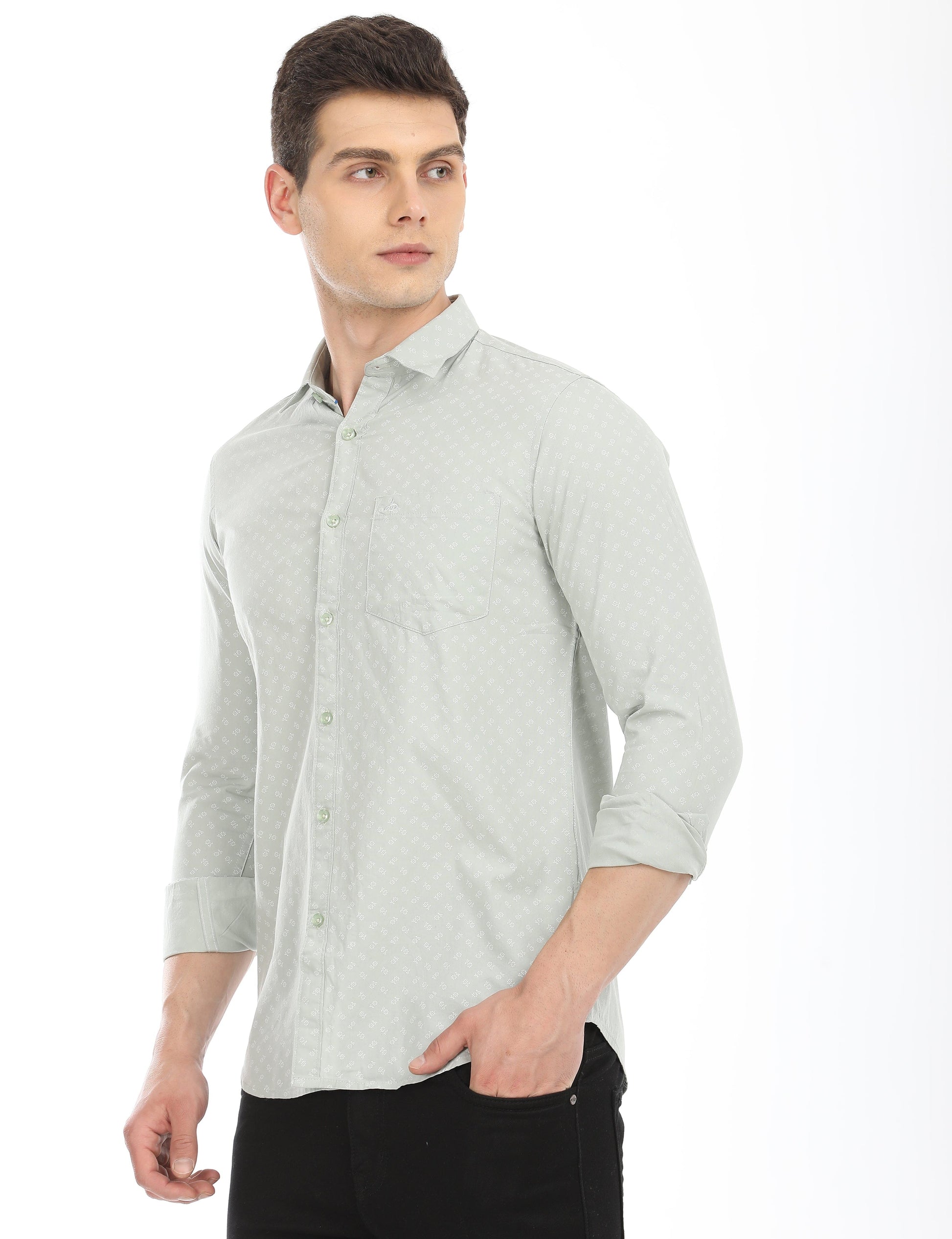 Men's Slim Fit Printed Full Sleeves Casual Shirt