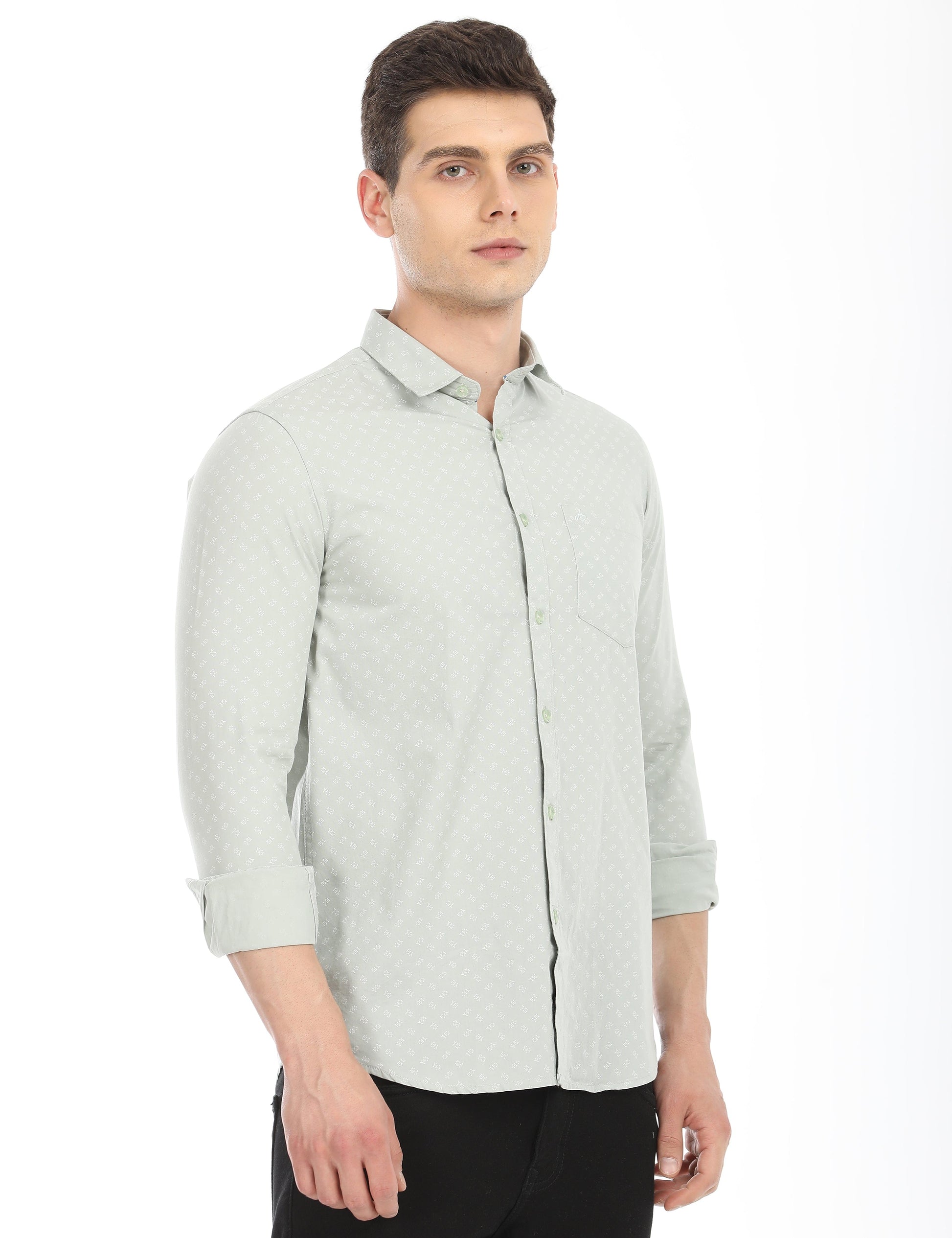 Men's Slim Fit Printed Full Sleeves Casual Shirt