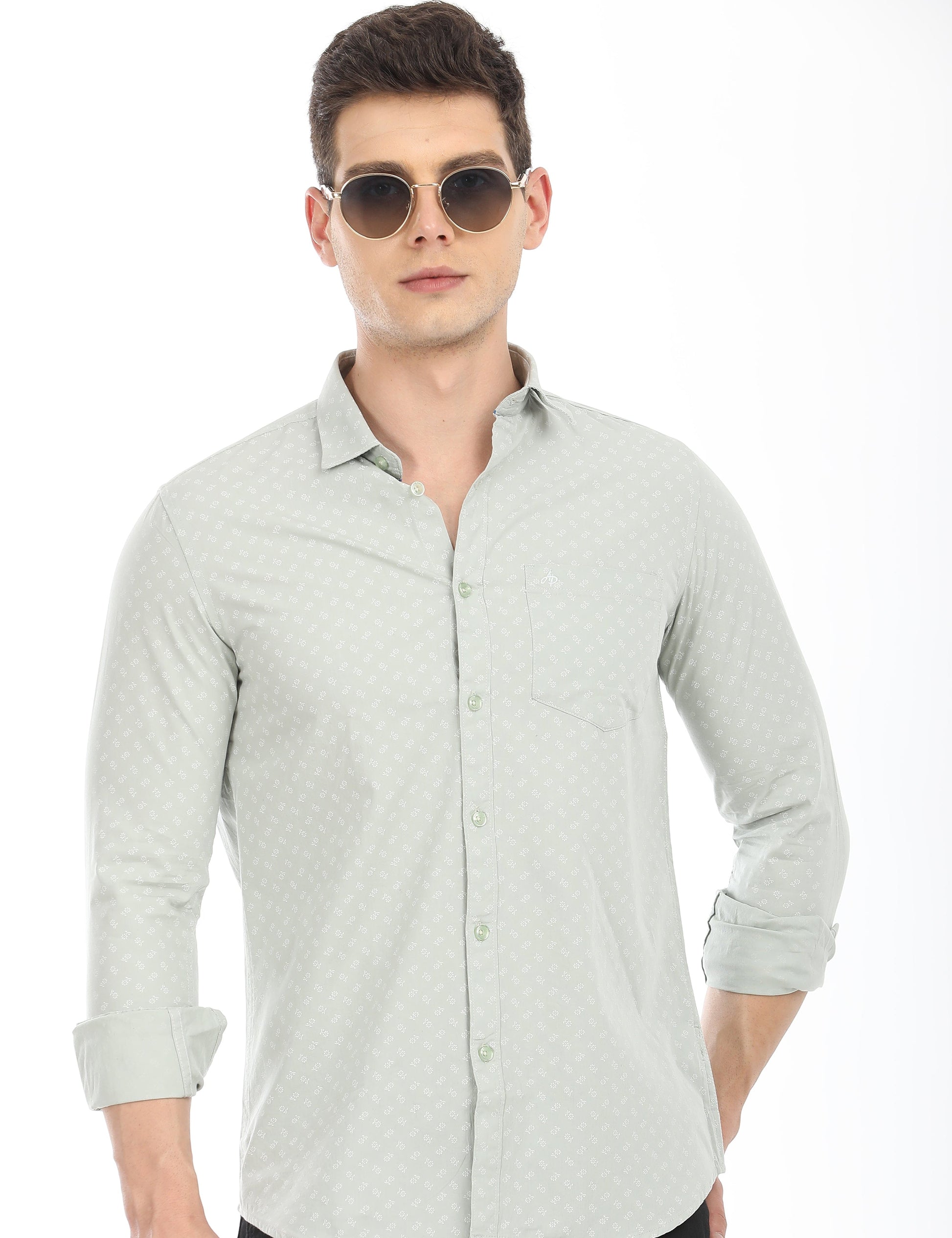 Men's Slim Fit Printed Full Sleeves Casual Shirt