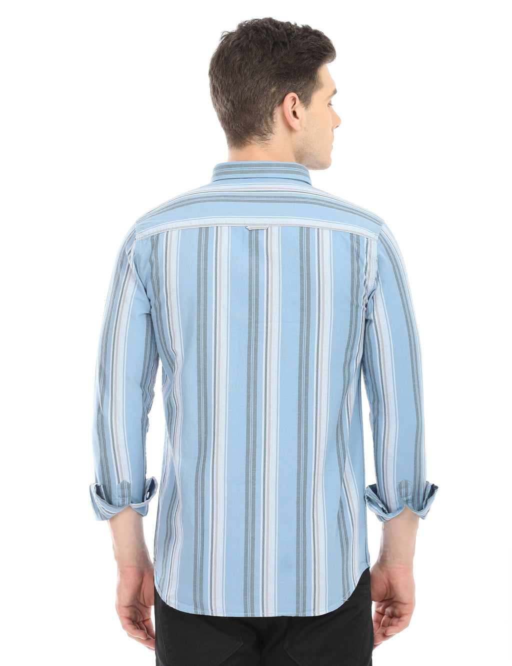Men's Slim Fit Stripes Full Sleeves Casual Shirt