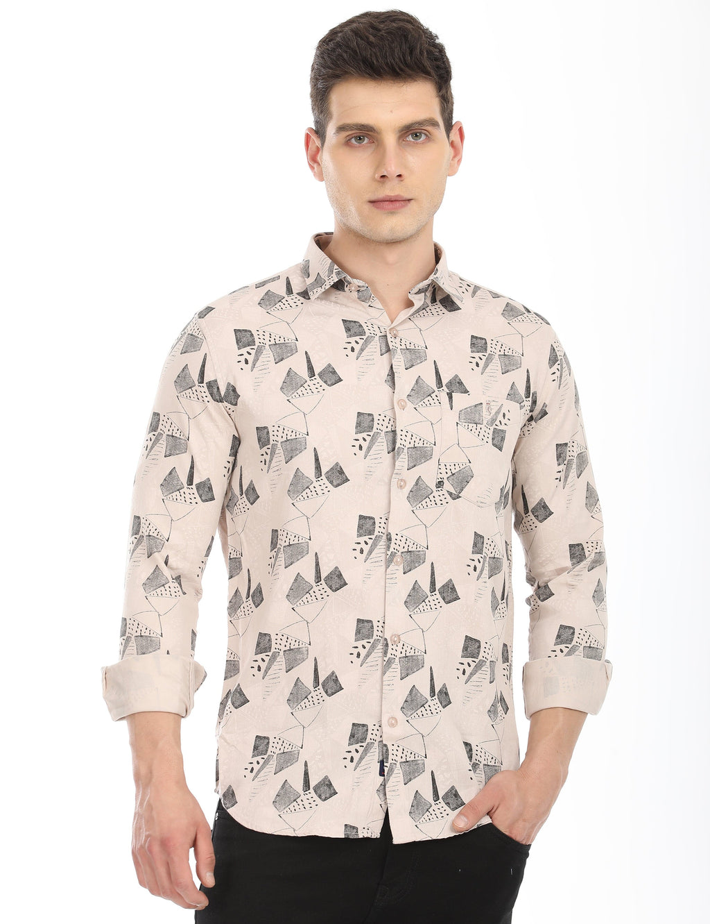 Men's Slim Fit Printed Full Sleeves Casual Shirt