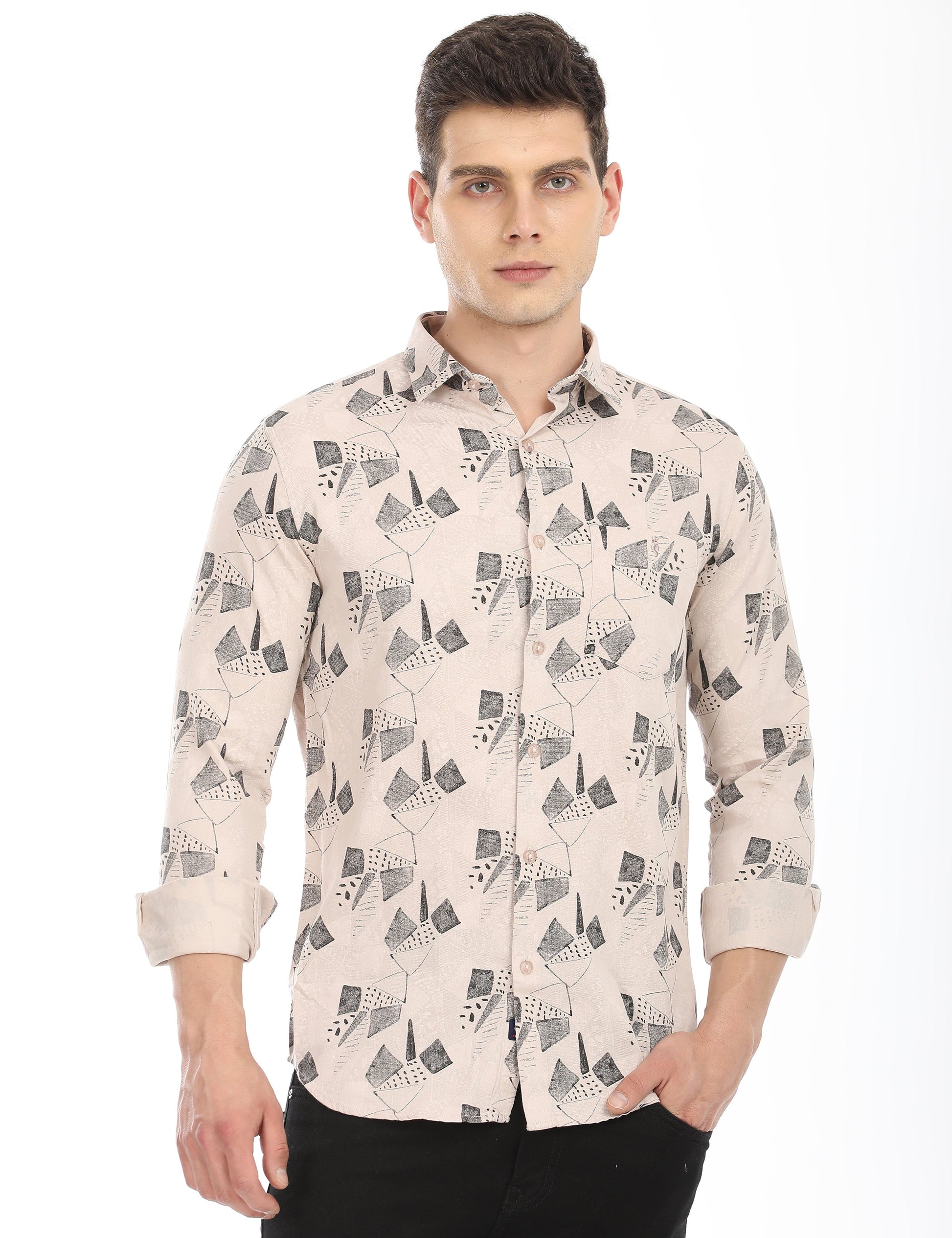 Men's Slim Fit Printed Full Sleeves Casual Shirt