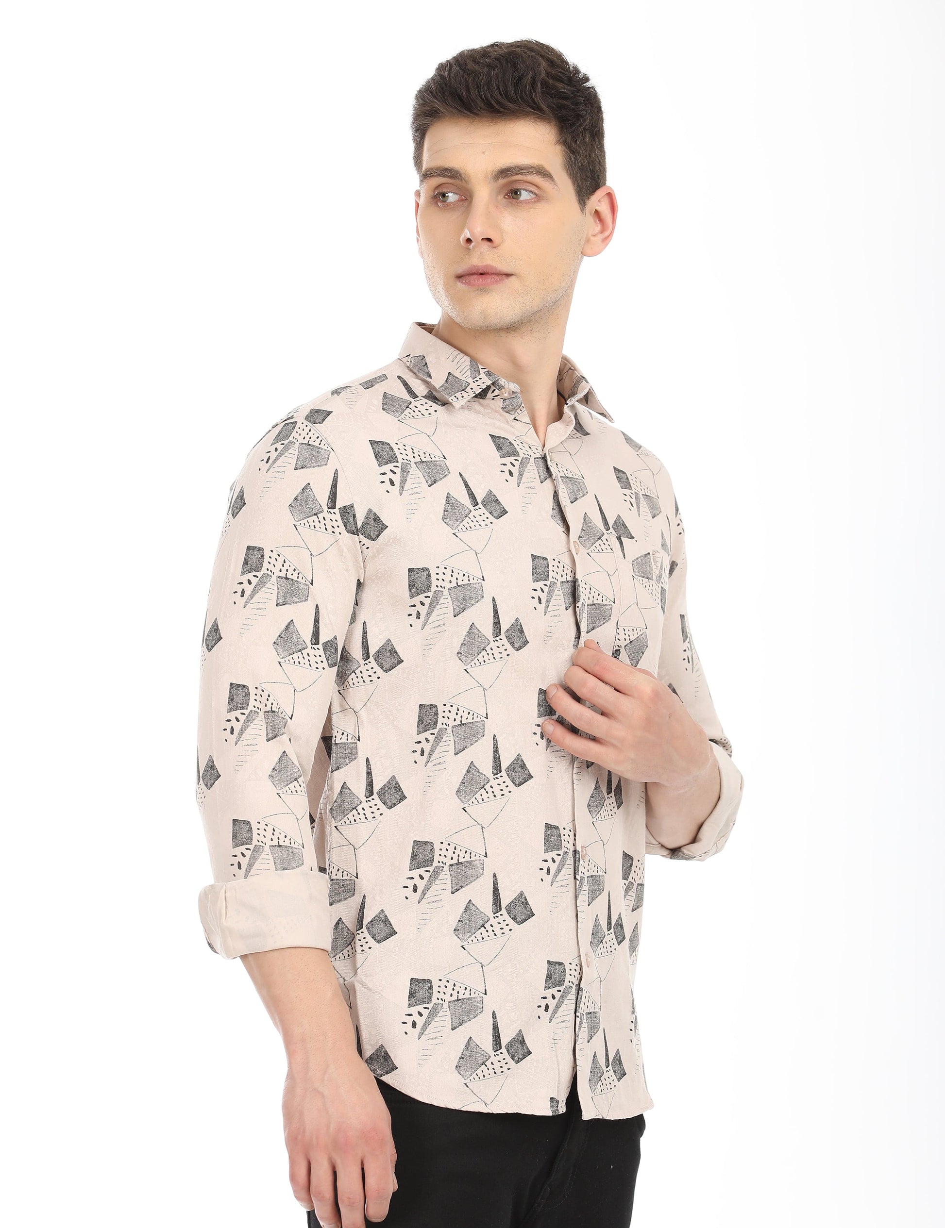 Men's Slim Fit Printed Full Sleeves Casual Shirt