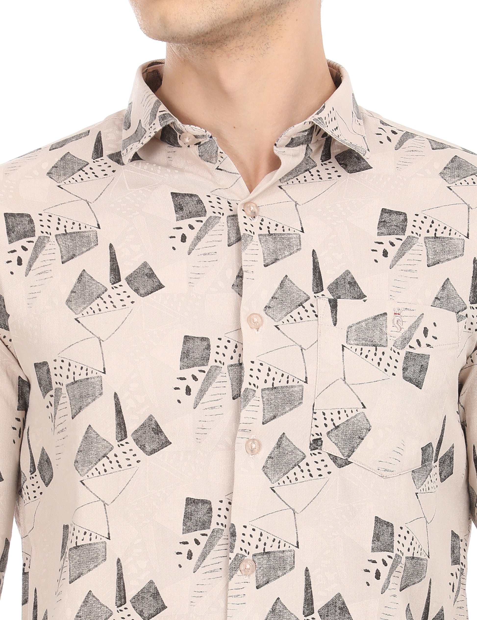 Men's Slim Fit Printed Full Sleeves Casual Shirt