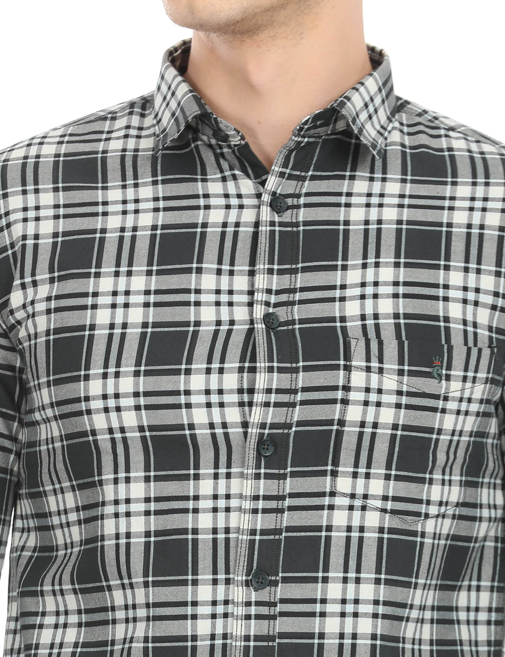 Men's Slim Fit Checks Full Sleeves Casual Shirt