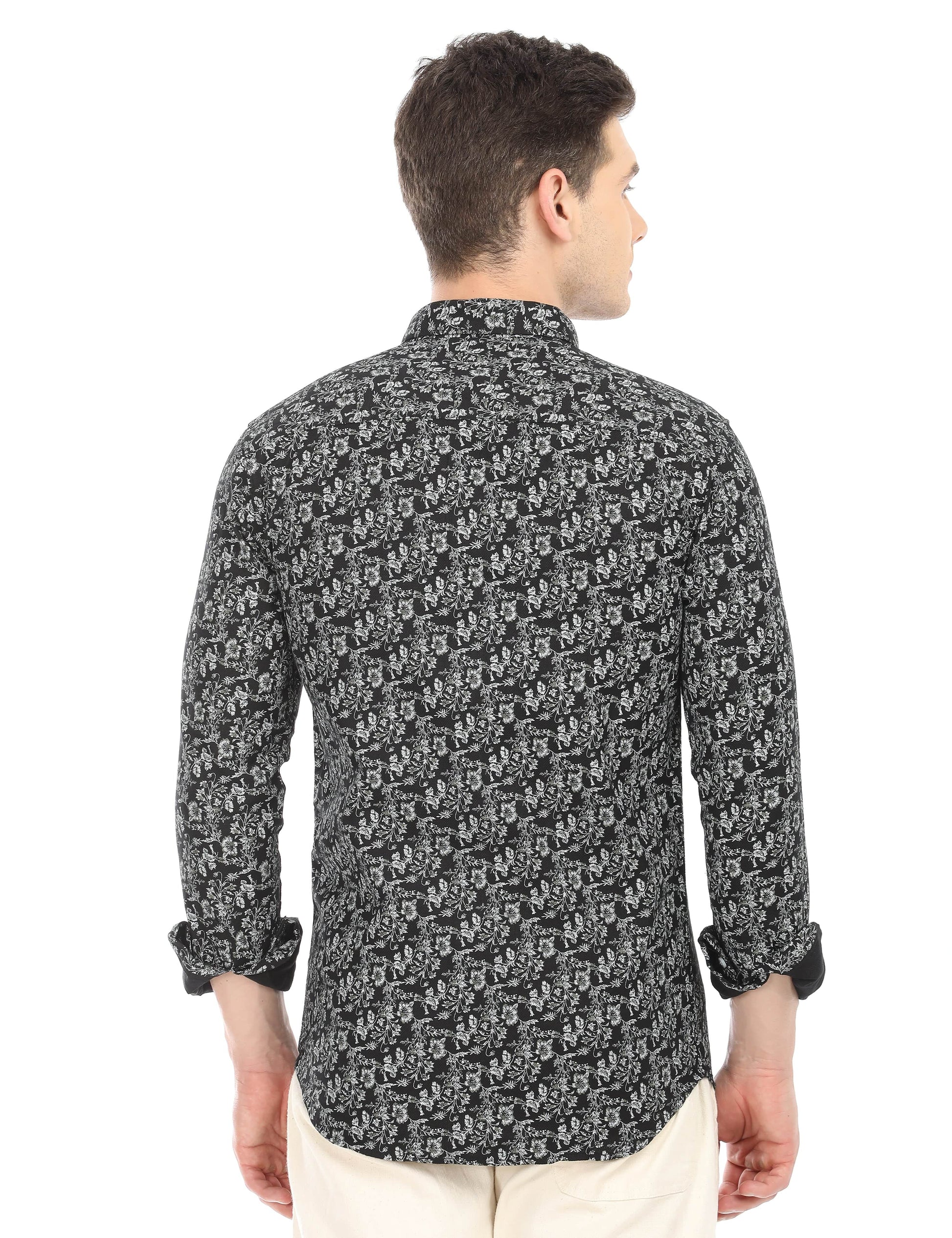 Men's Slim Fit Printed Full Sleeves Casual Shirt