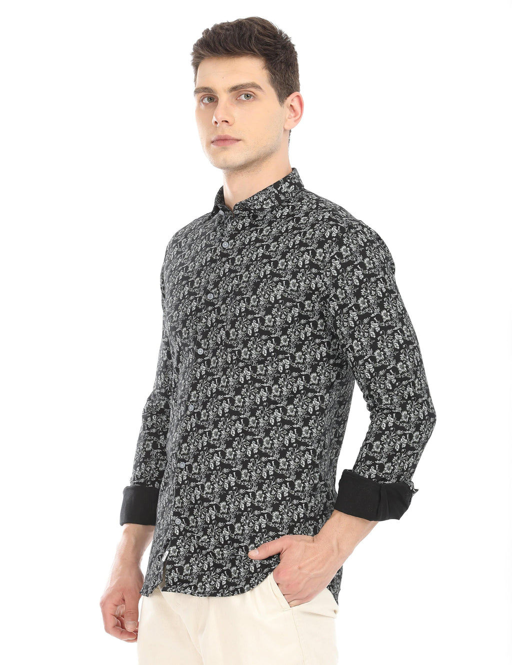 Men's Slim Fit Printed Full Sleeves Casual Shirt
