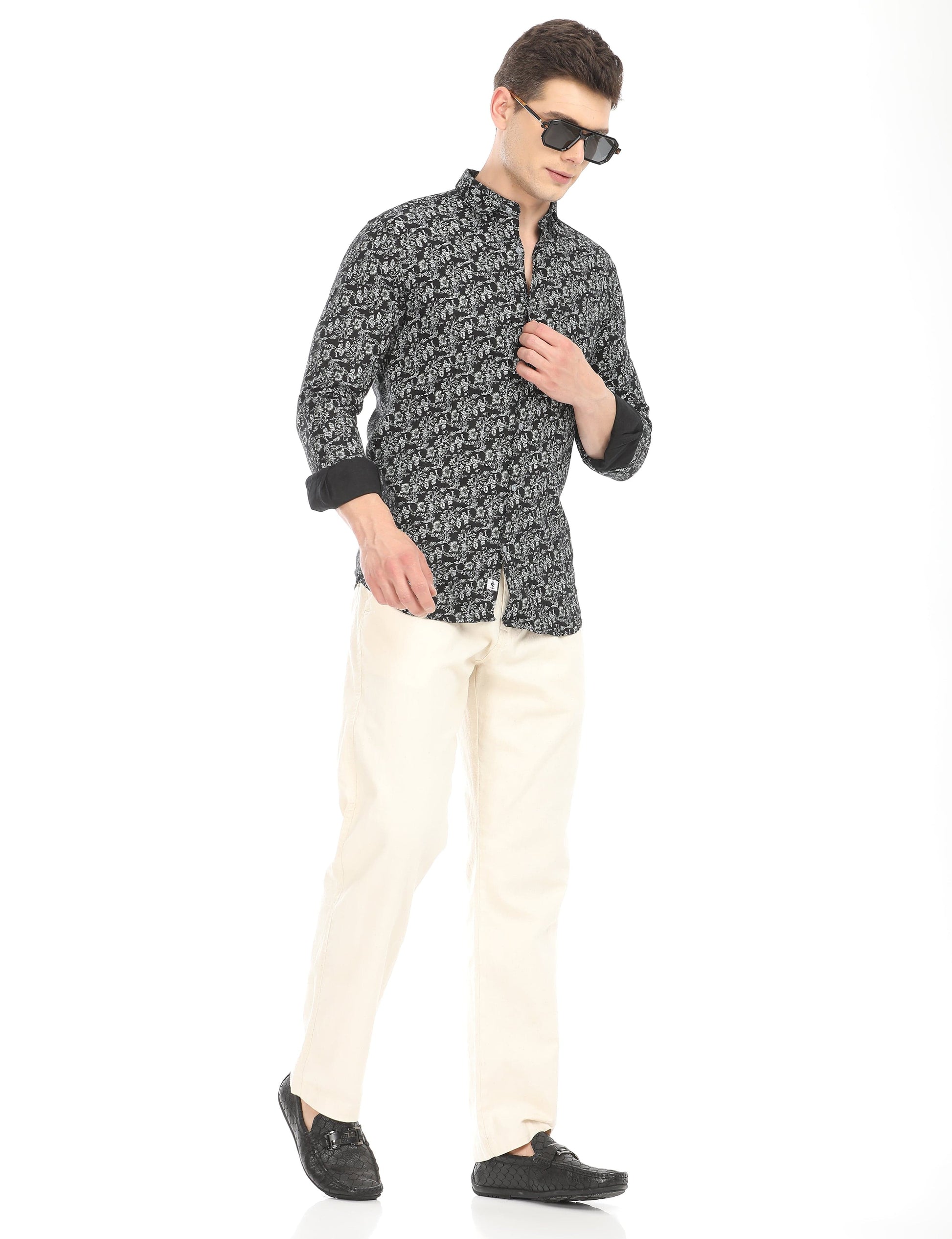 Men's Slim Fit Printed Full Sleeves Casual Shirt