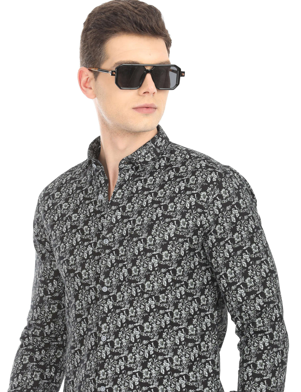 Men's Slim Fit Printed Full Sleeves Casual Shirt