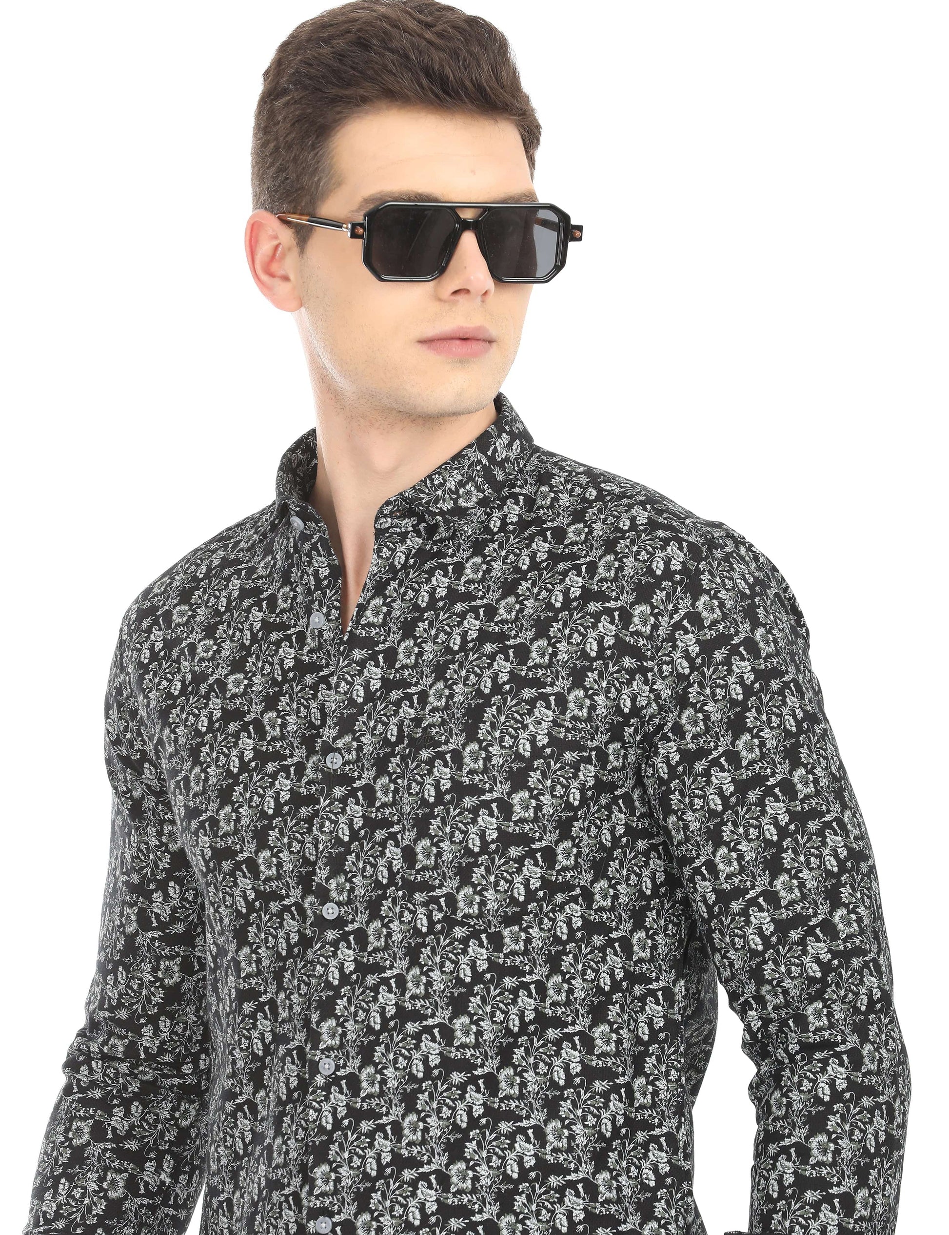 Men's Slim Fit Printed Full Sleeves Casual Shirt