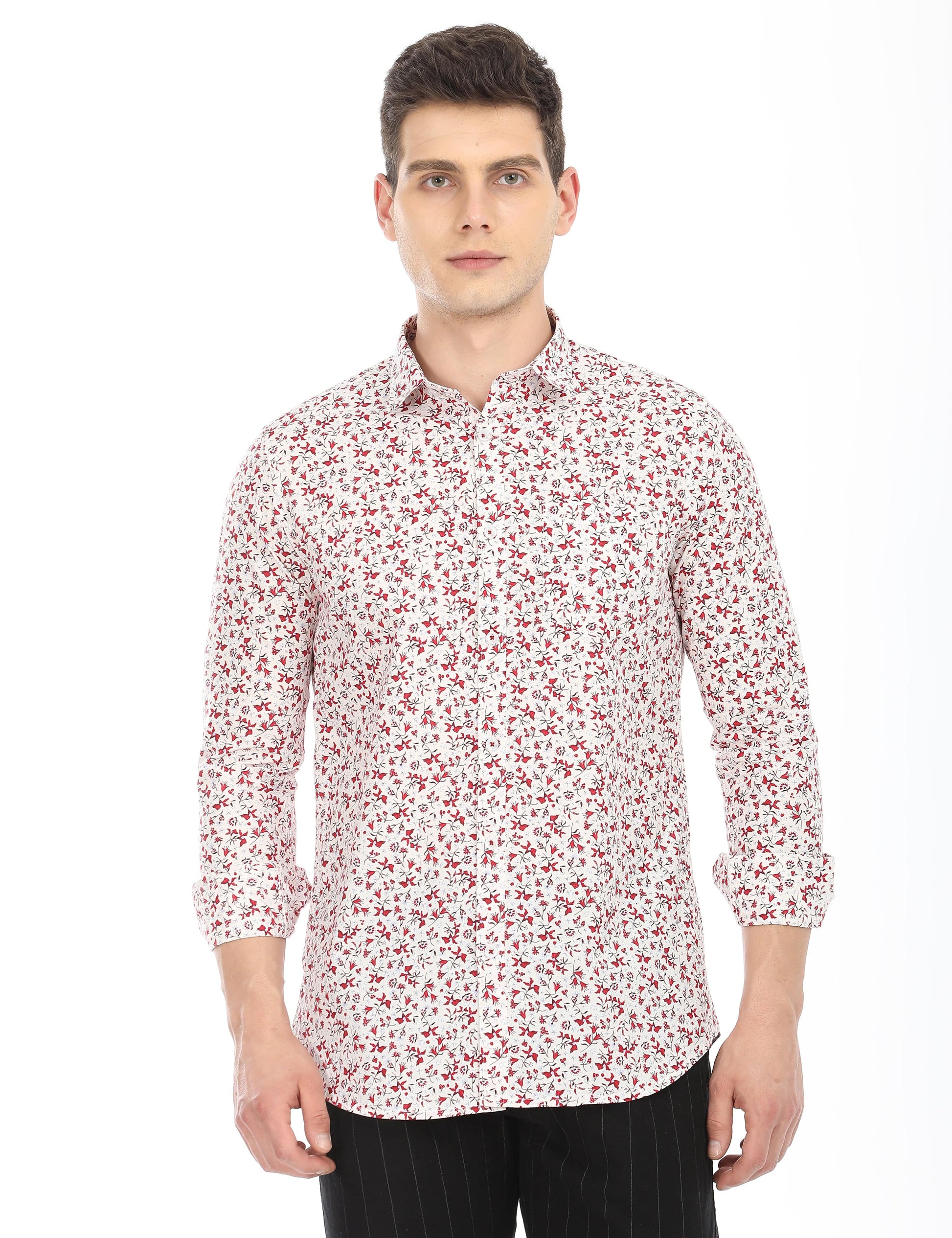Men's Slim Fit Printed Full Sleeves Casual Shirt