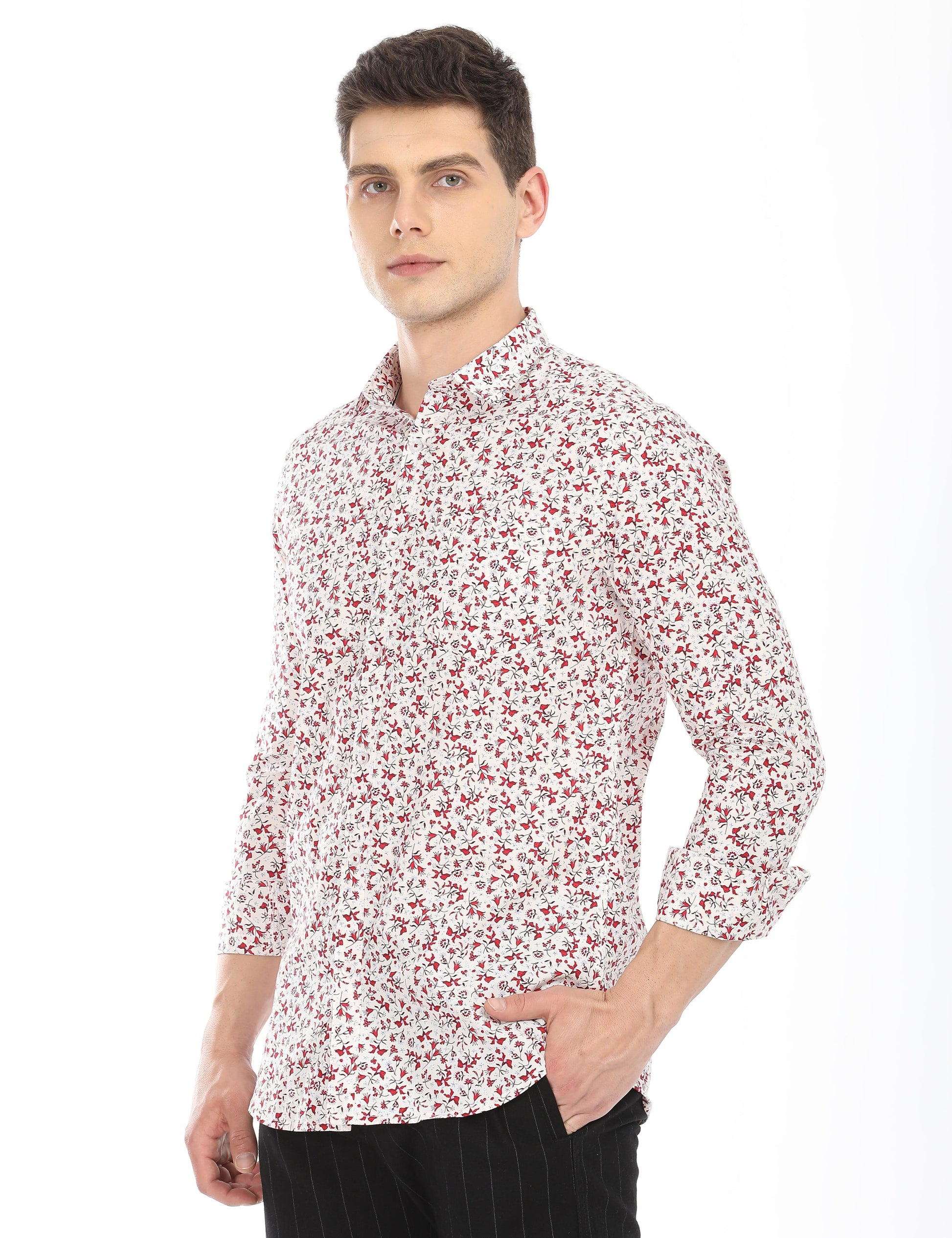 Men's Slim Fit Printed Full Sleeves Casual Shirt