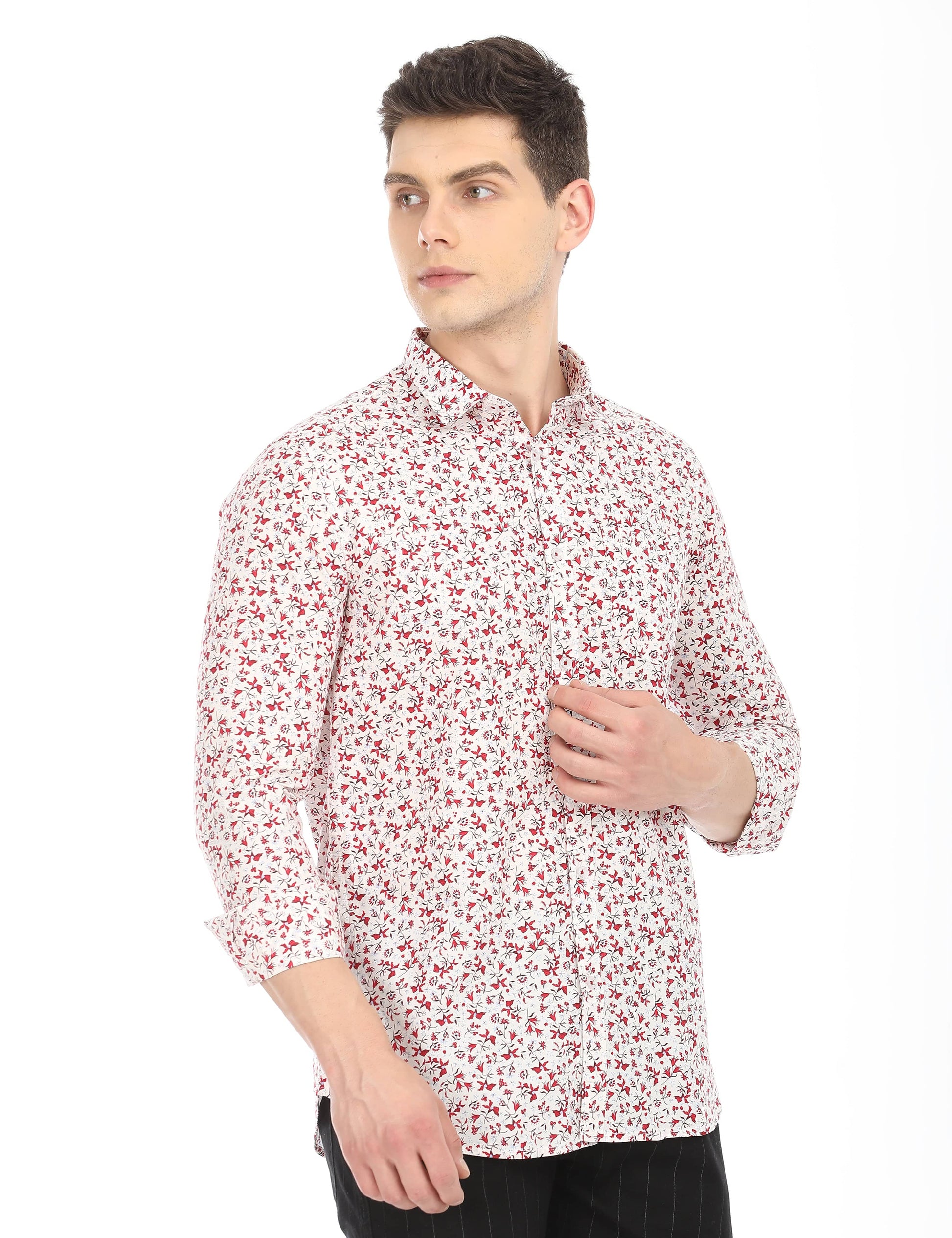 Men's Slim Fit Printed Full Sleeves Casual Shirt