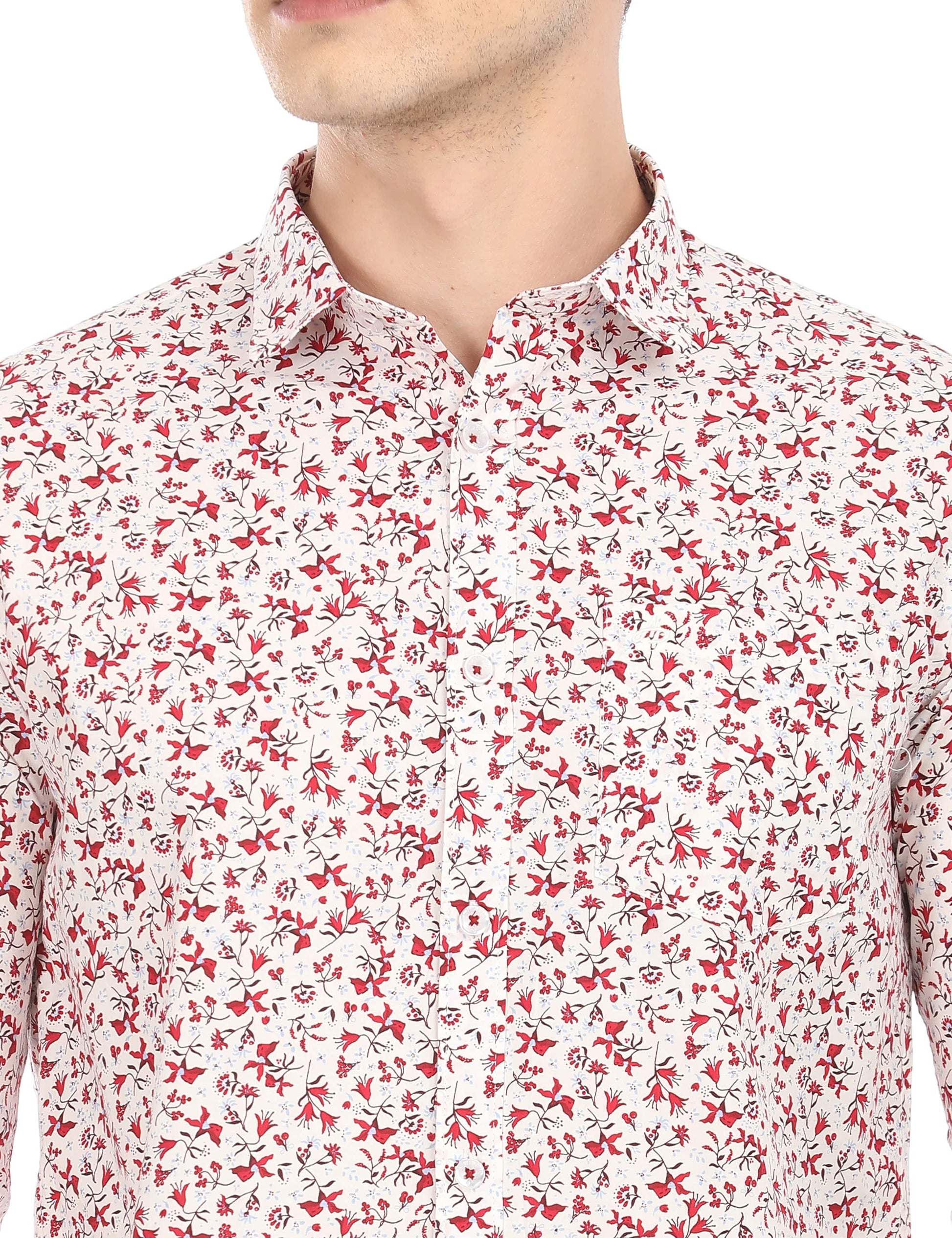 Men's Slim Fit Printed Full Sleeves Casual Shirt