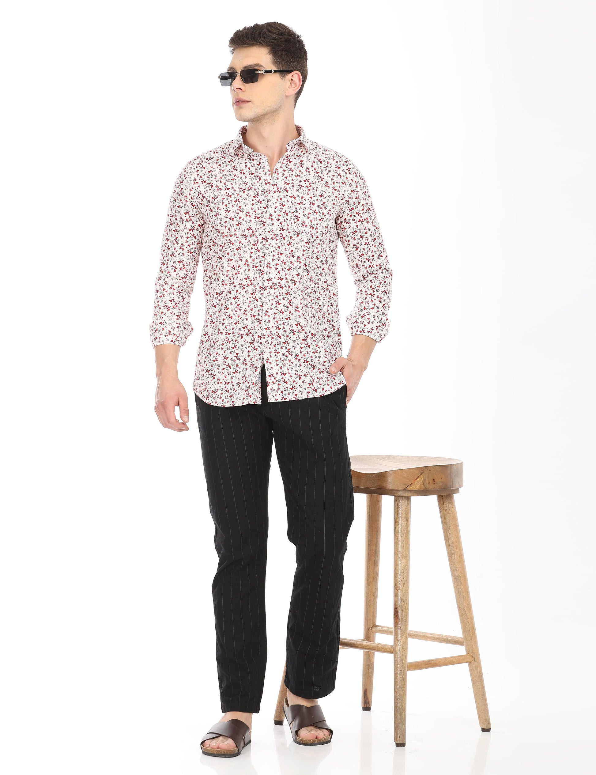 Men's Slim Fit Printed Full Sleeves Casual Shirt