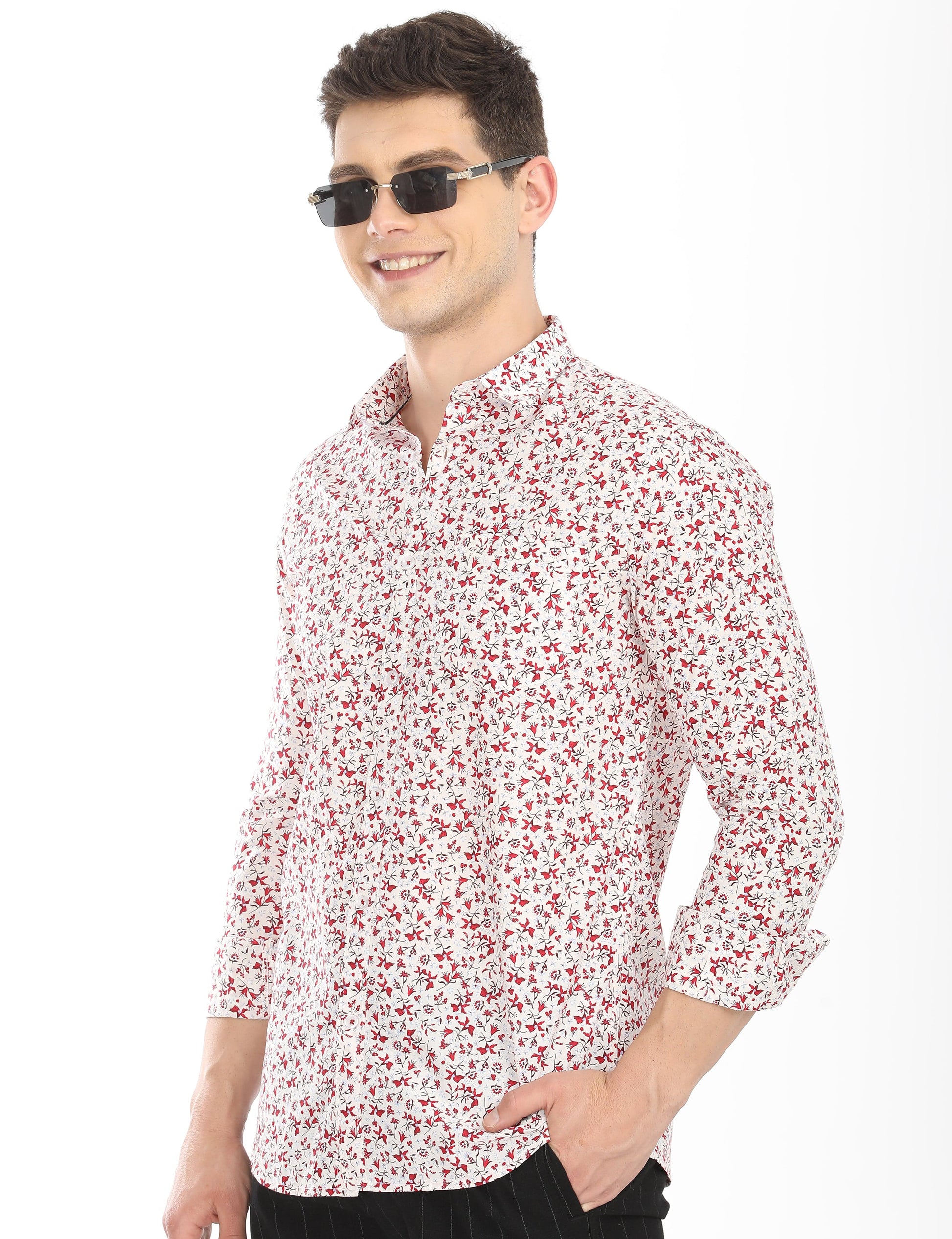 Men's Slim Fit Printed Full Sleeves Casual Shirt