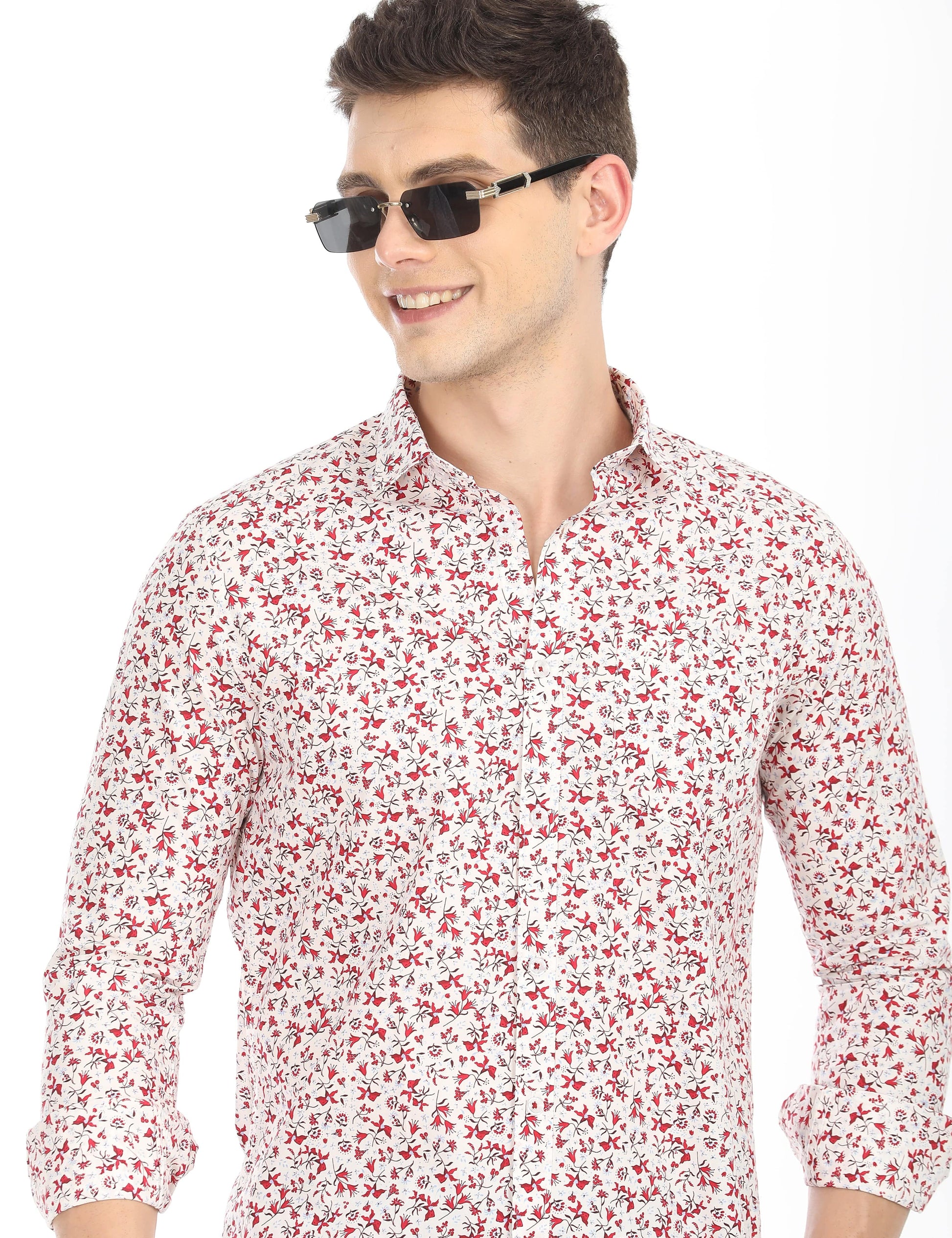 Men's Slim Fit Printed Full Sleeves Casual Shirt