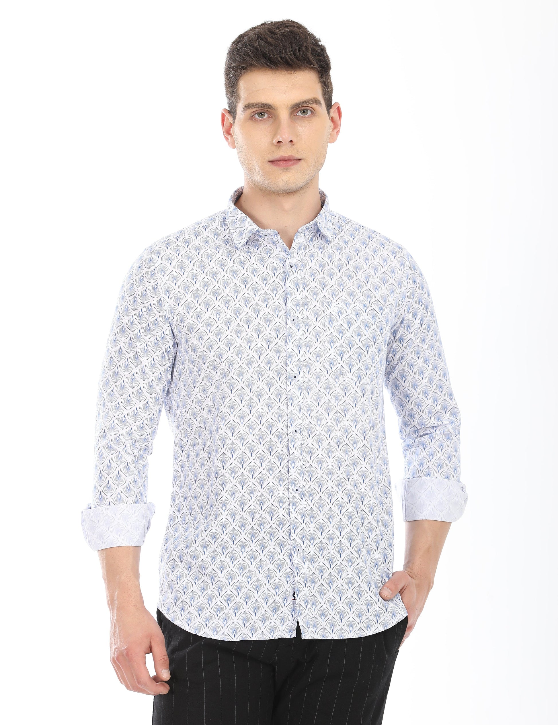 Men's Slim Fit Printed Full Sleeves Casual Shirt