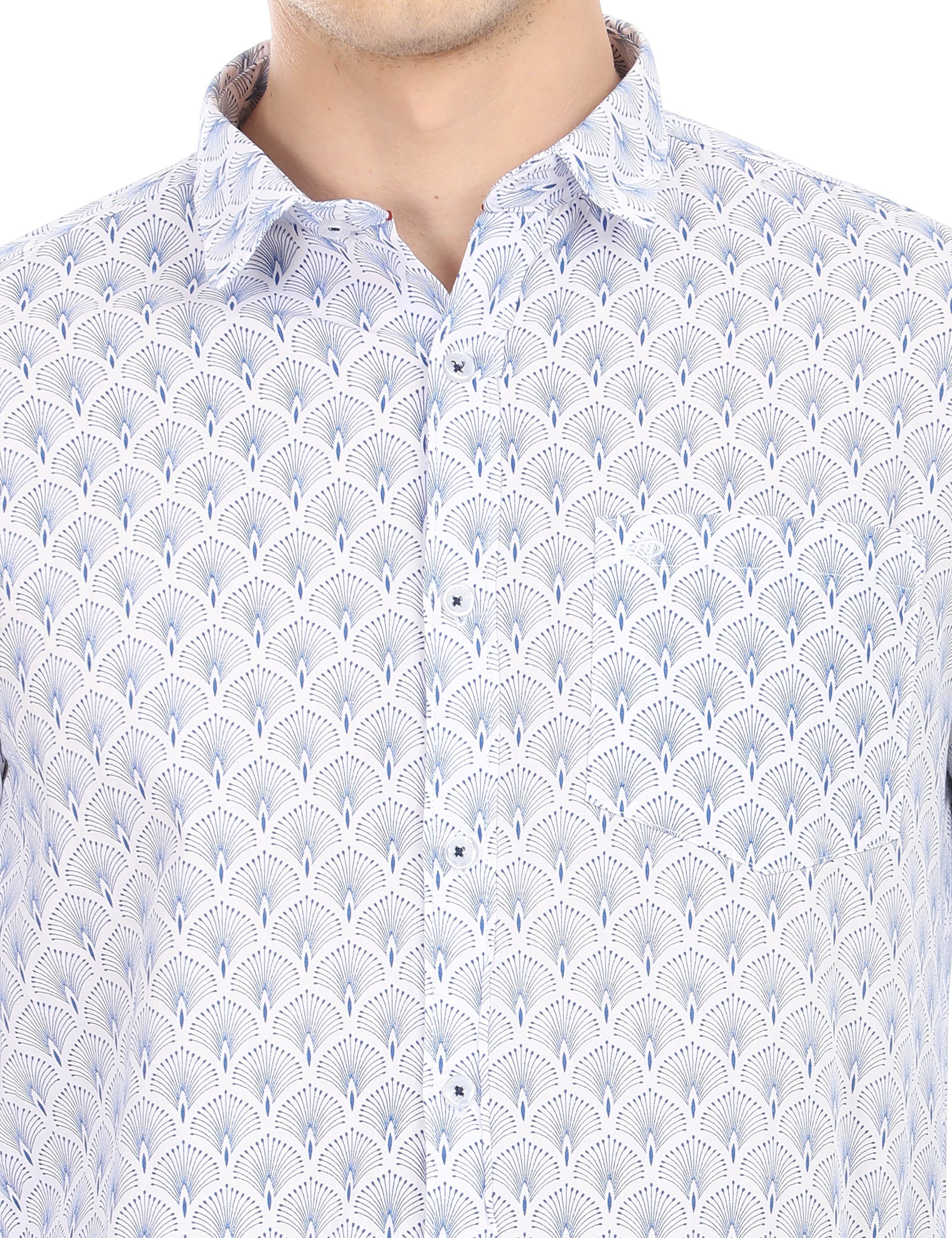 Men's Slim Fit Printed Full Sleeves Casual Shirt