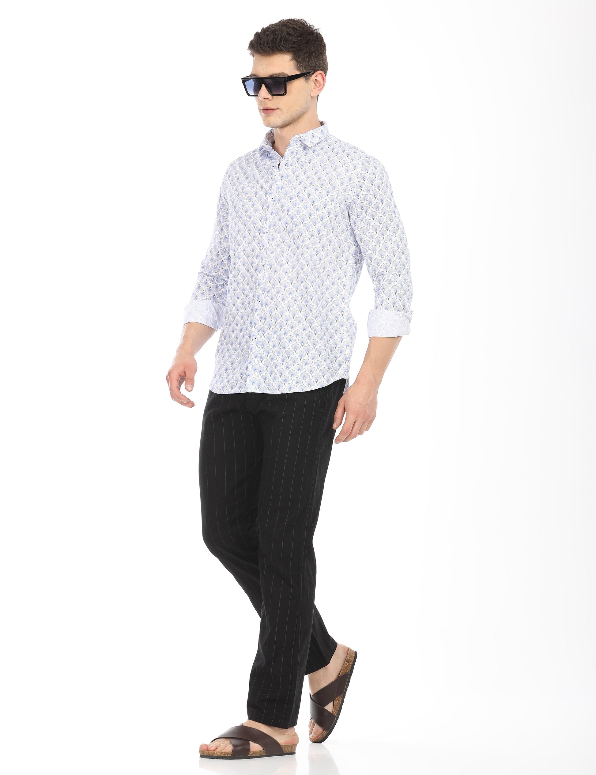 Men's Slim Fit Printed Full Sleeves Casual Shirt