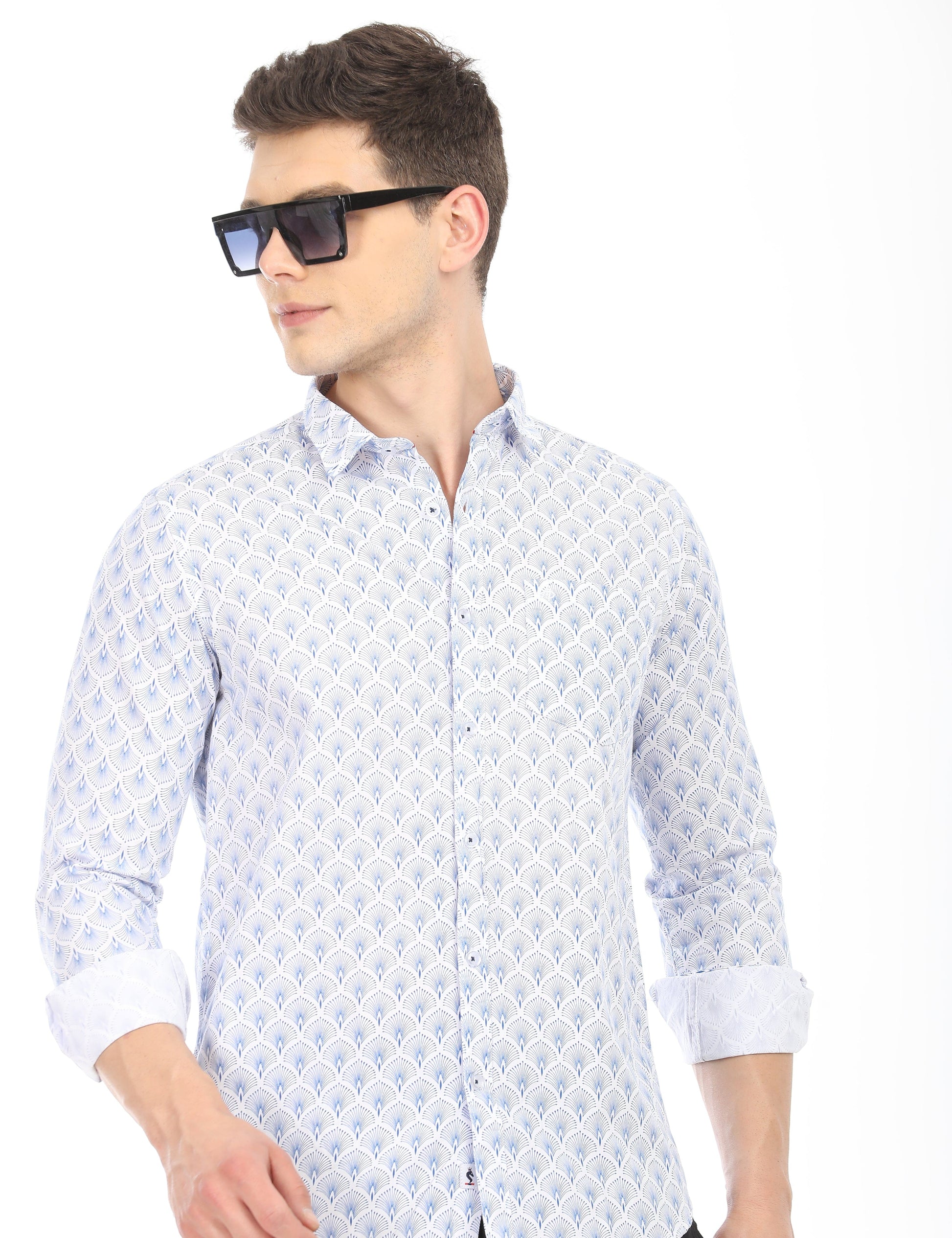 Men's Slim Fit Printed Full Sleeves Casual Shirt