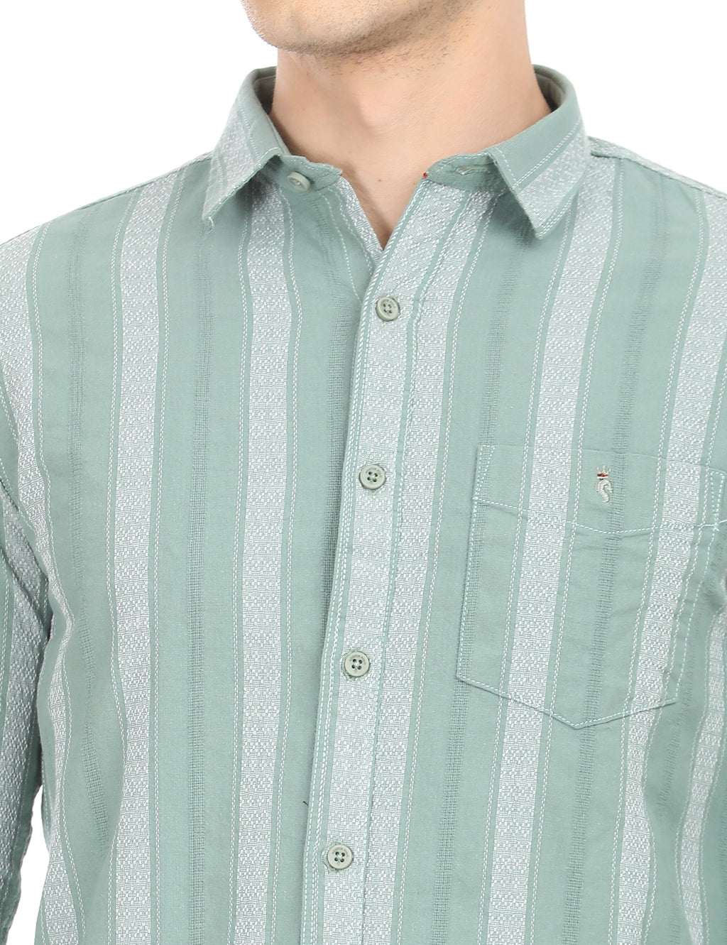 Men's Slim Fit Stripes Full Sleeves Casual Shirt