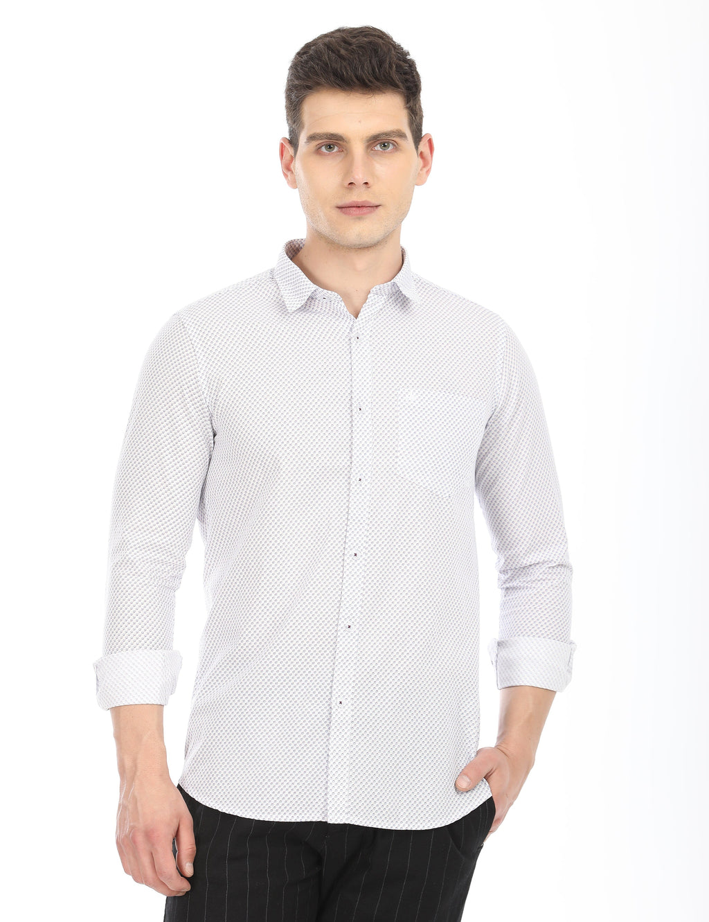 Men's Slim Fit Printed Full Sleeves Casual Shirt