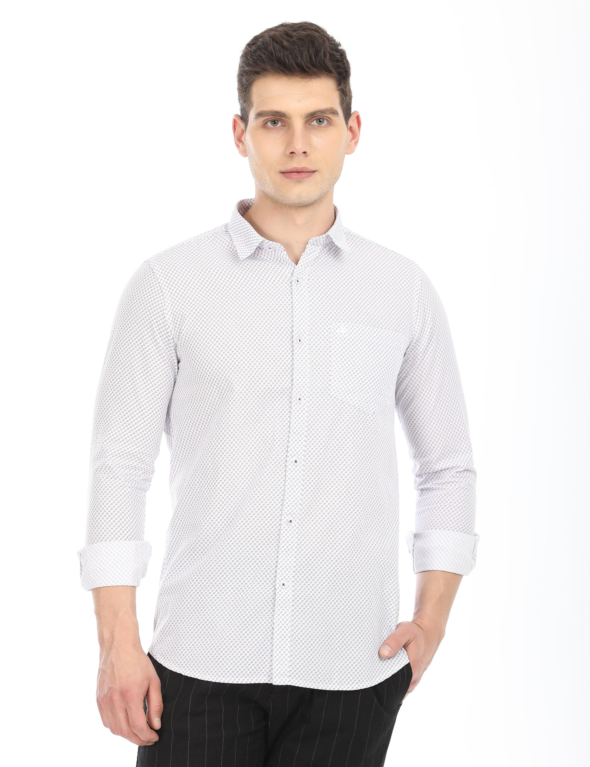 Men's Slim Fit Printed Full Sleeves Casual Shirt