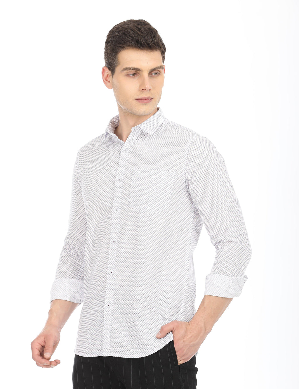 Men's Slim Fit Printed Full Sleeves Casual Shirt