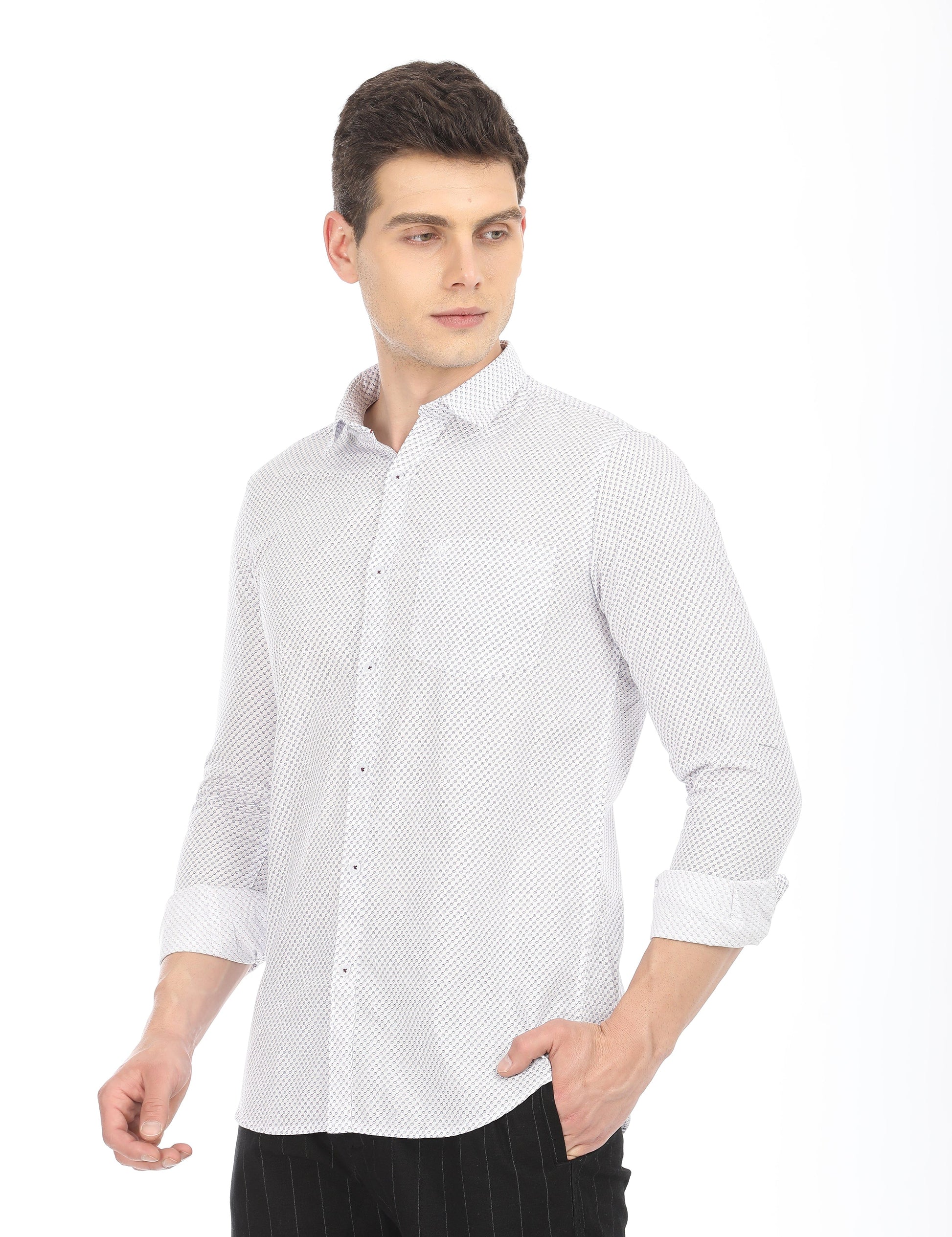 Men's Slim Fit Printed Full Sleeves Casual Shirt