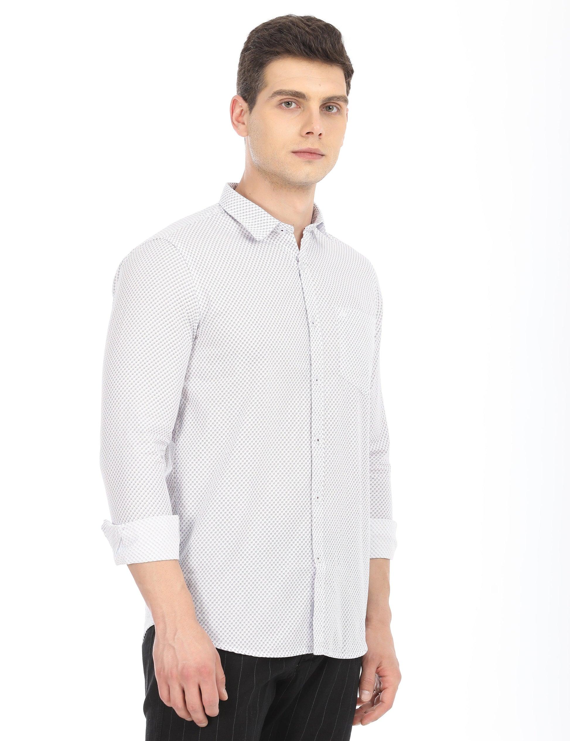 Men's Slim Fit Printed Full Sleeves Casual Shirt