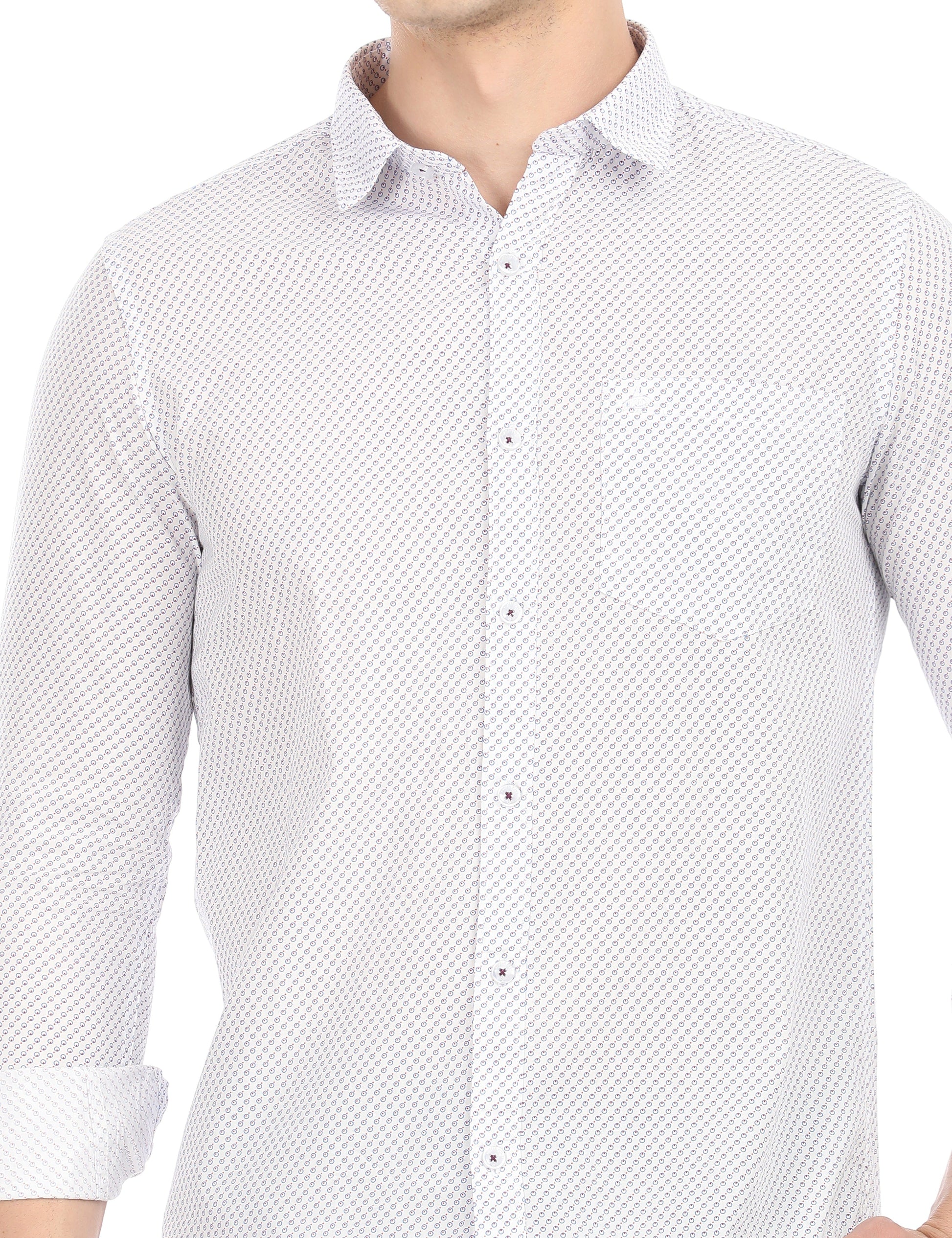 Men's Slim Fit Printed Full Sleeves Casual Shirt