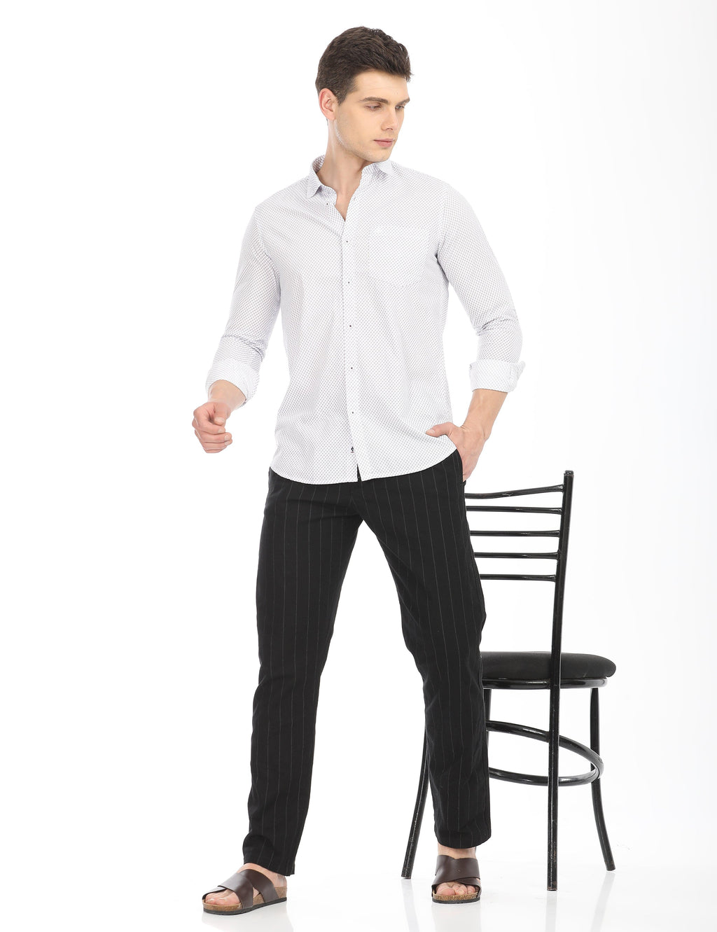 Men's Slim Fit Printed Full Sleeves Casual Shirt