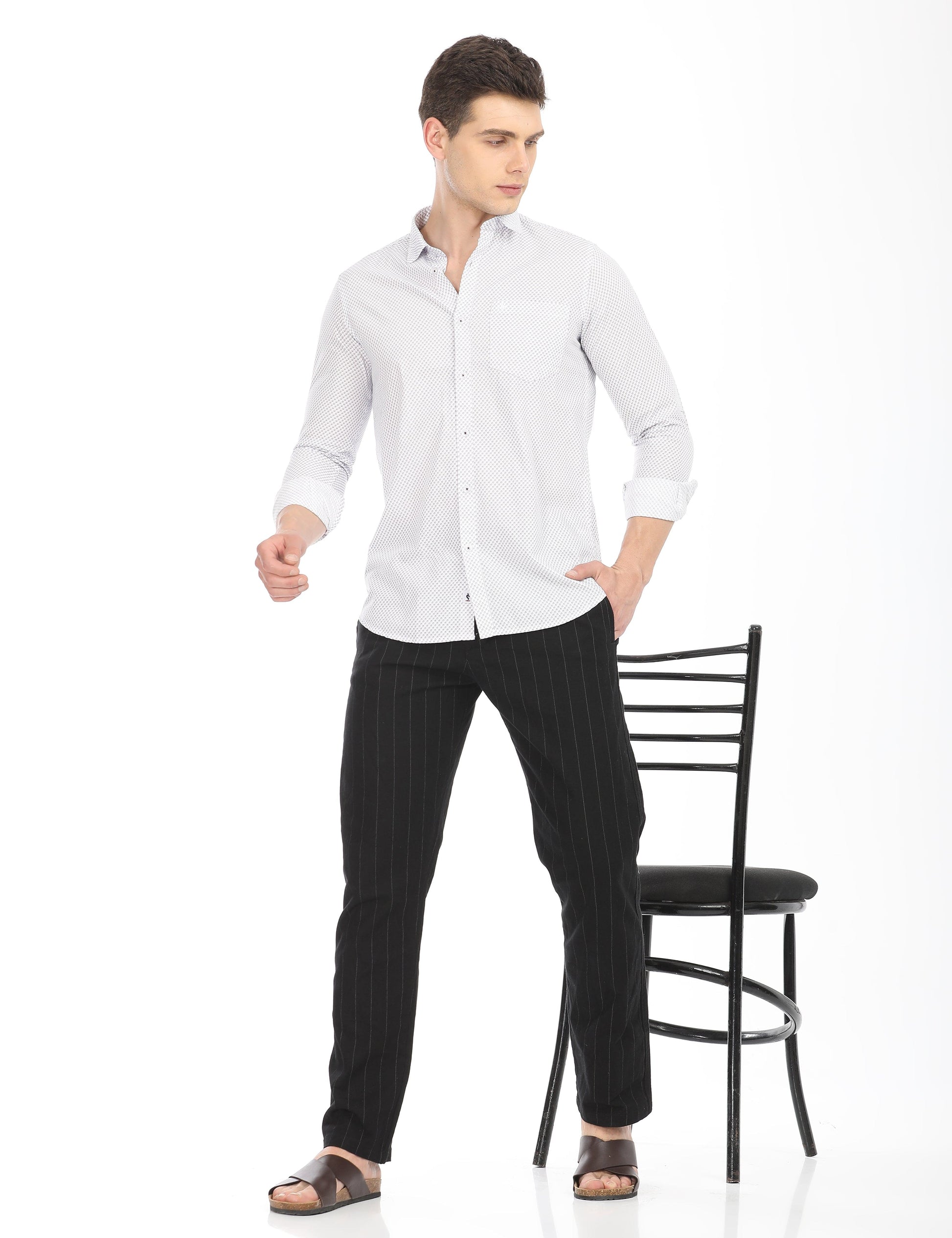 Men's Slim Fit Printed Full Sleeves Casual Shirt