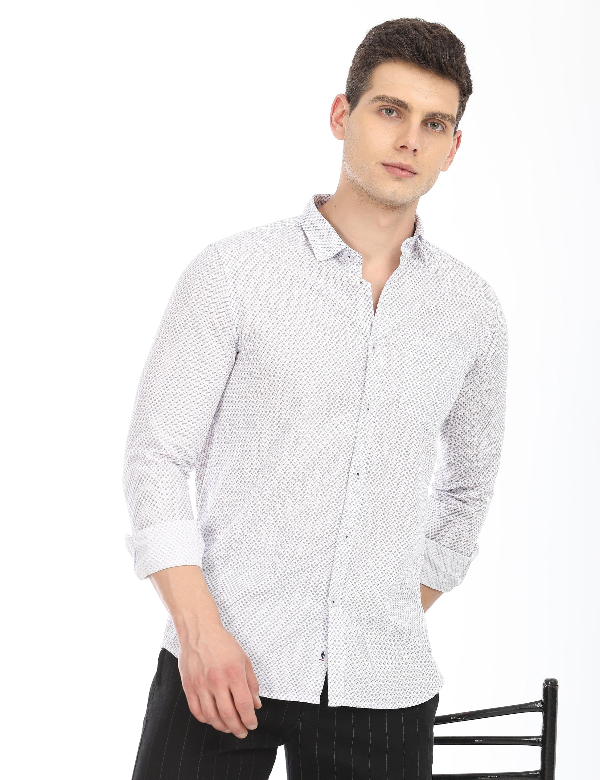 Men's Slim Fit Printed Full Sleeves Casual Shirt